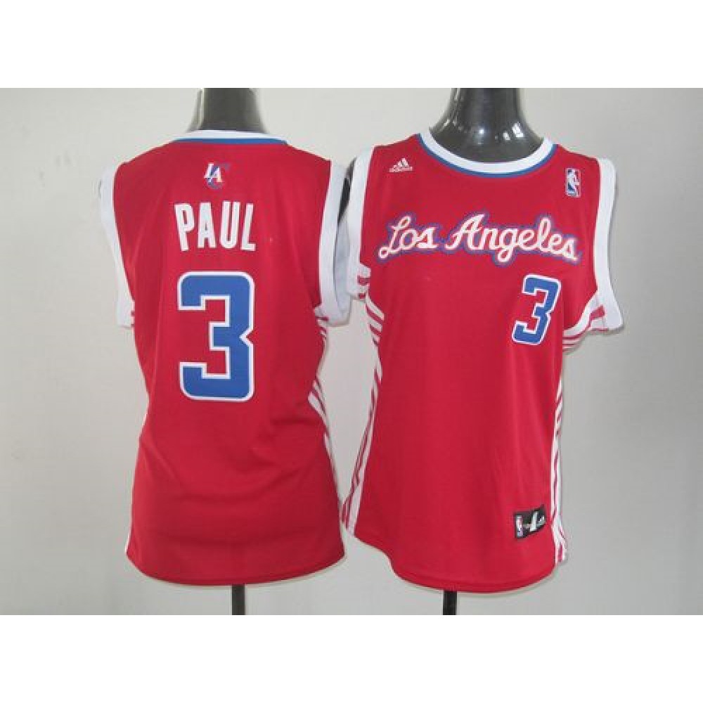 Clippers #3 Chris Paul Red Women's Road Stitched NBA Jersey