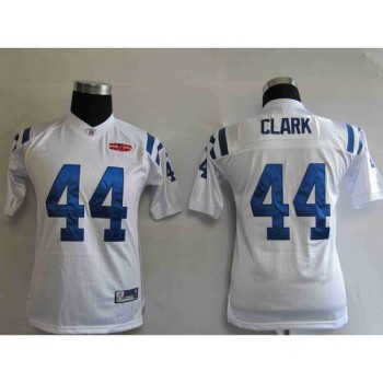 Colts #44 Dallas Clark White With Super Bowl Patch Stitched Youth NFL Jersey Colts #44 Dallas Clark White With Super Bowl Patch Stitched Youth NFL Jersey