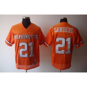 Cowboys #21 Barry Sanders Orange Throwback Stitched NCAA Jersey Cowboys #21 Barry Sanders Orange Throwback Stitched NCAA Jersey