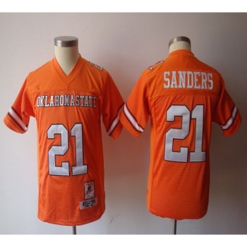 Cowboys #21 Barry Sanders Orange Throwback Stitched Youth NCAA Jersey Cowboys #21 Barry Sanders Orange Throwback Stitched Youth NCAA Jersey