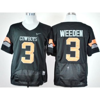 Cowboys #3 Brandon Weeden Black Pro Combat Stitched NCAA Jersey Cowboys #3 Brandon Weeden Black Pro Combat Stitched NCAA Jersey