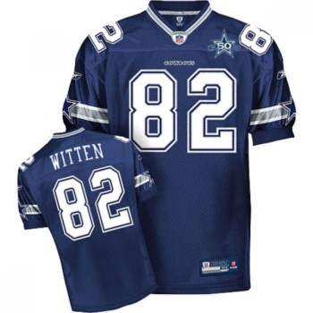 Cowboys #82 Jason Witten Blue With Team 50TH Patch Stitched Youth NFL Jersey Cowboys #82 Jason Witten Blue With Team 50TH Patch Stitched Youth NFL Jersey