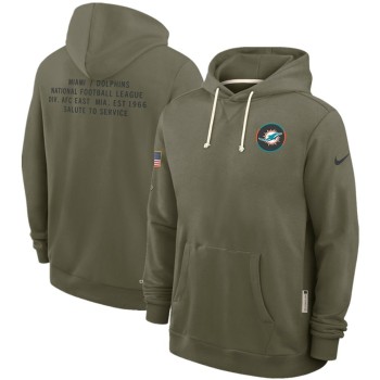 Men's Miami Dolphins Olive 2025 Salute to Service Pullover Hoodie Men's Miami Dolphins Olive 2025 Salute to Service Pullover Hoodie