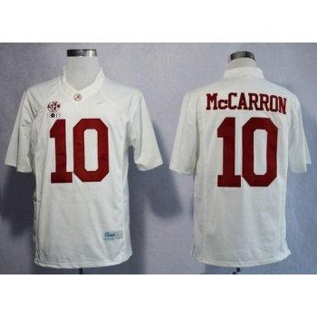 Crimson Tide #10 AJ McCarron White Limited 2016 College Football Playoff National Championship Patch Stitched NCAA Jersey Crimson Tide #10 AJ McCarron White Limited 2016 College Football Playoff National Championship Patch Stitched NCAA Jersey
