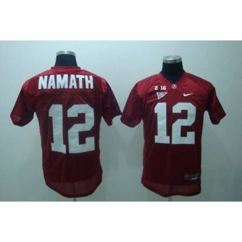 Crimson Tide #12 Joe Namath Red 2016 College Football Playoff National Championship Patch Stitched NCAA Jersey Crimson Tide #12 Joe Namath Red 2016 College Football Playoff National Championship Patch Stitched NCAA Jersey