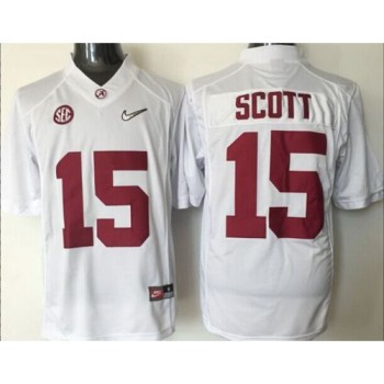 Crimson Tide #15 JK Scott White 2016 National Championship Stitched NCAA Jersey Crimson Tide #15 JK Scott White 2016 National Championship Stitched NCAA Jersey