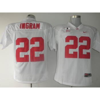 Crimson Tide #22 Mark Ingram White 2016 College Football Playoff National Championship Patch Stitched NCAA Jersey Crimson Tide #22 Mark Ingram White 2016 College Football Playoff National Championship Patch Stitched NCAA Jersey