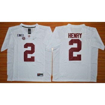 Crimson Tide #2 Derrick Henry White 2016 National Championship Stitched NCAA Jersey Crimson Tide #2 Derrick Henry White 2016 National Championship Stitched NCAA Jersey