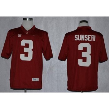Crimson Tide #3 Vinnie Sunseri Red Limited Stitched NCAA Jersey Crimson Tide #3 Vinnie Sunseri Red Limited Stitched NCAA Jersey