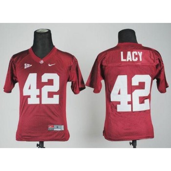 Crimson Tide #42 Eddie Lacy Red Stitched Youth NCAA Jersey Crimson Tide #42 Eddie Lacy Red Stitched Youth NCAA Jersey