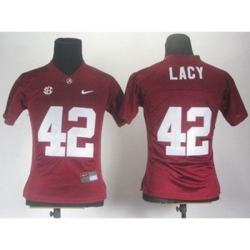 Crimson Tide #42 Eddie Lacy Red Women's Stitched NCAA Jersey Crimson Tide #42 Eddie Lacy Red Women's Stitched NCAA Jersey
