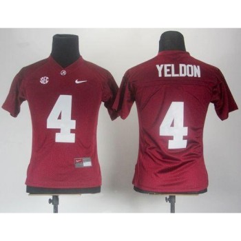 Crimson Tide #4 T.J Yeldon Red Women's Stitched NCAA Jersey Crimson Tide #4 T.J Yeldon Red Women's Stitched NCAA Jersey