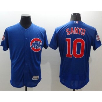 Cubs #10 Ron Santo Blue Flexbase Authentic Collection Stitched MLB Jersey Cubs #10 Ron Santo Blue Flexbase Authentic Collection Stitched MLB Jersey