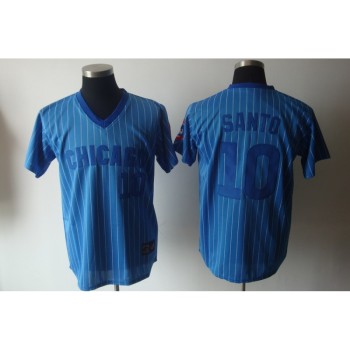 Cubs #10 Ron Santo Blue White Strip Stitched Cooperstown Throwback MLB Jersey Cubs #10 Ron Santo Blue White Strip Stitched Cooperstown Throwback MLB Jersey