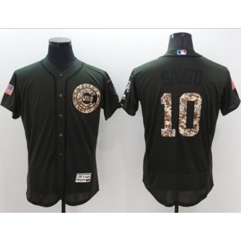 Cubs #10 Ron Santo Green Flexbase Authentic Collection Salute to Service Stitched MLB Jersey Cubs #10 Ron Santo Green Flexbase Authentic Collection Salute to Service Stitched MLB Jersey
