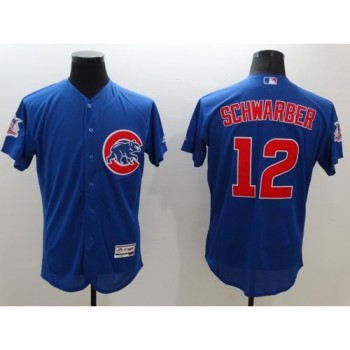 Cubs #12 Kyle Schwarber Blue Flexbase Authentic Collection Stitched MLB Jersey Cubs #12 Kyle Schwarber Blue Flexbase Authentic Collection Stitched MLB Jersey