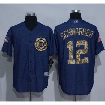 Cubs #12 Kyle Schwarber Denim Blue Salute to Service Stitched MLB Jersey Cubs #12 Kyle Schwarber Denim Blue Salute to Service Stitched MLB Jersey