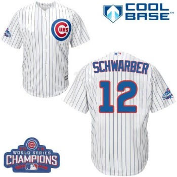 Cubs #12 Kyle Schwarber White Home 2016 World Series Champions Stitched Youth MLB Jersey Cubs #12 Kyle Schwarber White Home 2016 World Series Champions Stitched Youth MLB Jersey