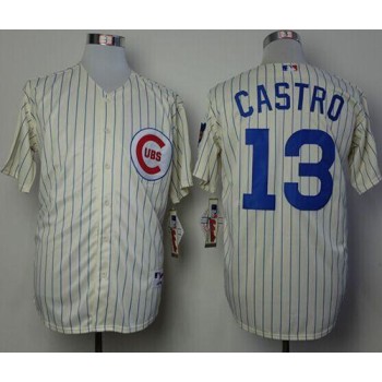 Cubs #13 Starlin Castro Cream 1969 Turn Back The Clock Stitched MLB Jersey Cubs #13 Starlin Castro Cream 1969 Turn Back The Clock Stitched MLB Jersey