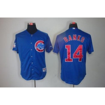 Cubs #14 Ernie Banks Blue Cool Base Stitched MLB Jersey Cubs #14 Ernie Banks Blue Cool Base Stitched MLB Jersey
