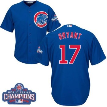 Cubs #17 Kris Bryant Blue Alternate 2016 World Series Champions Stitched Youth MLB Jersey Cubs #17 Kris Bryant Blue Alternate 2016 World Series Champions Stitched Youth MLB Jersey