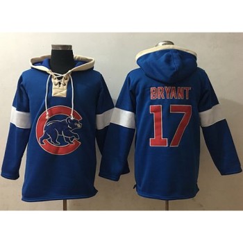 Cubs #17 Kris Bryant Blue Pullover MLB Hoodie Cubs #17 Kris Bryant Blue Pullover MLB Hoodie
