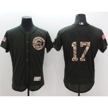 Cubs #17 Kris Bryant Green Flexbase Authentic Collection Salute to Service Stitched MLB Jersey Cubs #17 Kris Bryant Green Flexbase Authentic Collection Salute to Service Stitched MLB Jersey
