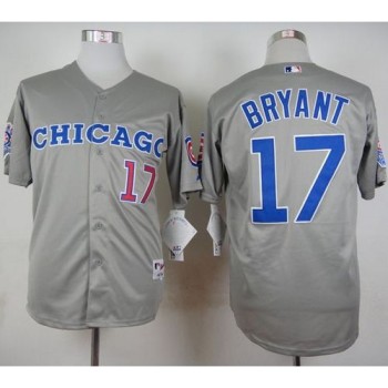 Cubs #17 Kris Bryant Grey 1990 Turn Back The Clock Stitched MLB Jersey Cubs #17 Kris Bryant Grey 1990 Turn Back The Clock Stitched MLB Jersey