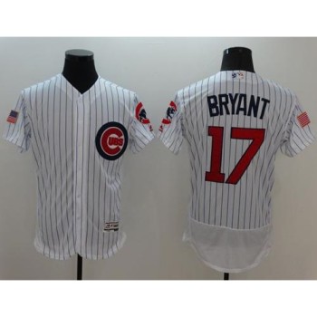 Cubs #17 Kris Bryant White Fashion Stars & Stripes Flexbase Authentic Stitched MLB Jersey Cubs #17 Kris Bryant White Fashion Stars & Stripes Flexbase Authentic Stitched MLB Jersey