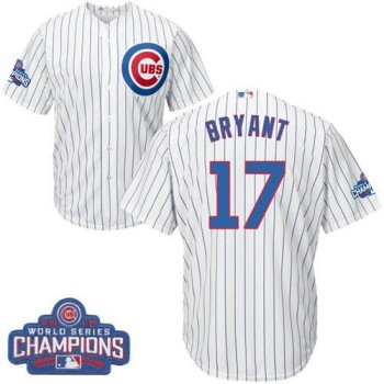 Cubs #17 Kris Bryant White Home 2016 World Series Champions Stitched Youth MLB Jersey Cubs #17 Kris Bryant White Home 2016 World Series Champions Stitched Youth MLB Jersey