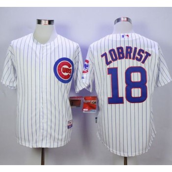 Cubs #18 Ben Zobrist White Cool Base Stitched MLB Jersey Cubs #18 Ben Zobrist White Cool Base Stitched MLB Jersey