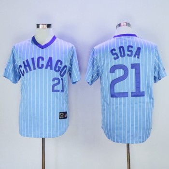 Cubs #21 Sammy Sosa Blue(White Strip) Cooperstown Throwback Stitched MLB Jersey Cubs #21 Sammy Sosa Blue(White Strip) Cooperstown Throwback Stitched MLB Jersey