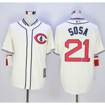 Cubs #21 Sammy Sosa Cream 1929 Turn Back The Clock Stitched MLB Jersey Cubs #21 Sammy Sosa Cream 1929 Turn Back The Clock Stitched MLB Jersey