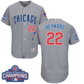 Cubs #22 Jason Heyward Grey Flexbase Authentic Collection Road 2016 World Series Champions Stitched MLB Jersey Cubs #22 Jason Heyward Grey Flexbase Authentic Collection Road 2016 World Series Champions Stitched MLB Jersey