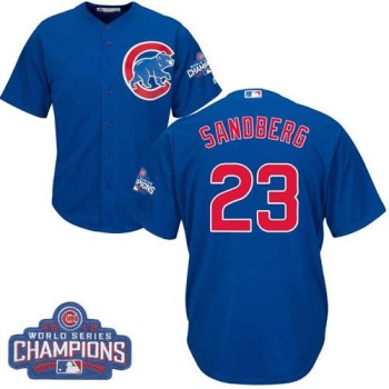 Cubs #23 Ryne Sandberg Blue Alternate 2016 World Series Champions Stitched Youth MLB Jersey Cubs #23 Ryne Sandberg Blue Alternate 2016 World Series Champions Stitched Youth MLB Jersey