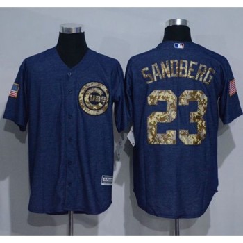 Cubs #23 Ryne Sandberg Denim Blue Salute to Service Stitched MLB Jersey Cubs #23 Ryne Sandberg Denim Blue Salute to Service Stitched MLB Jersey