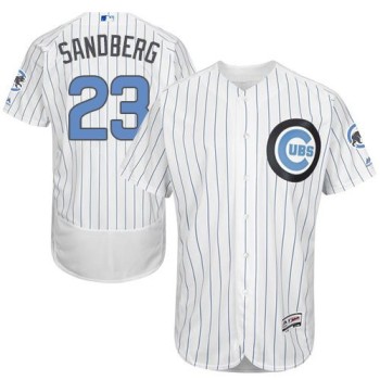 Cubs #23 Ryne Sandberg White(Blue Strip) Flexbase Authentic Collection 2016 Father's Day Stitched MLB Jersey Cubs #23 Ryne Sandberg White(Blue Strip) Flexbase Authentic Collection 2016 Father's Day Stitched MLB Jersey