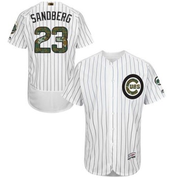 Cubs #23 Ryne Sandberg White(Blue Strip) Flexbase Authentic Collection 2016 Memorial Day Stitched MLB Jersey Cubs #23 Ryne Sandberg White(Blue Strip) Flexbase Authentic Collection 2016 Memorial Day Stitched MLB Jersey