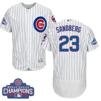 Cubs #23 Ryne Sandberg White Flexbase Authentic Collection 2016 World Series Champions Stitched MLB Jersey Cubs #23 Ryne Sandberg White Flexbase Authentic Collection 2016 World Series Champions Stitched MLB Jersey