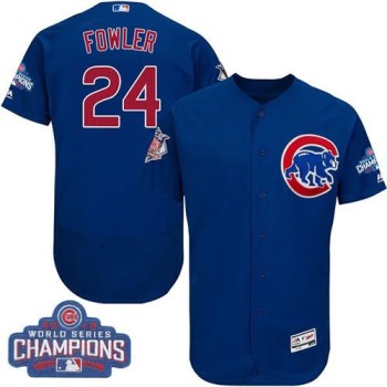 Cubs #24 Dexter Fowler Blue Flexbase Authentic Collection 2016 World Series Champions Stitched MLB Jersey Cubs #24 Dexter Fowler Blue Flexbase Authentic Collection 2016 World Series Champions Stitched MLB Jersey