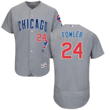 Cubs #24 Dexter Fowler Grey Flexbase Authentic Collection Road Stitched MLB Jersey Cubs #24 Dexter Fowler Grey Flexbase Authentic Collection Road Stitched MLB Jersey