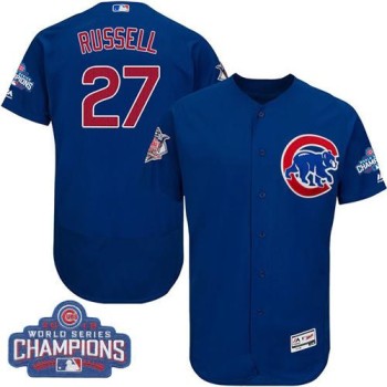 Cubs #27 Addison Russell Blue Flexbase Authentic Collection 2016 World Series Champions Stitched MLB Jersey Cubs #27 Addison Russell Blue Flexbase Authentic Collection 2016 World Series Champions Stitched MLB Jersey