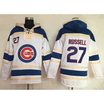 Cubs #27 Addison Russell White Sawyer Hooded Sweatshirt MLB Hoodie Cubs #27 Addison Russell White Sawyer Hooded Sweatshirt MLB Hoodie
