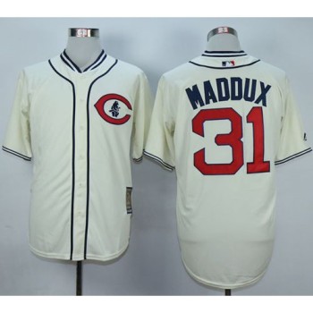 Cubs #31 Greg Maddux Cream 1929 Turn Back The Clock Stitched MLB Jersey Cubs #31 Greg Maddux Cream 1929 Turn Back The Clock Stitched MLB Jersey