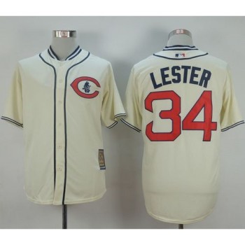 Cubs #34 Jon Lester Cream 1929 Turn Back The Clock Stitched MLB Jersey Cubs #34 Jon Lester Cream 1929 Turn Back The Clock Stitched MLB Jersey