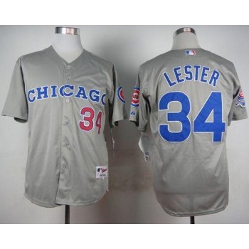 Cubs #34 Jon Lester Grey 1990 Turn Back The Clock Stitched MLB Jersey Cubs #34 Jon Lester Grey 1990 Turn Back The Clock Stitched MLB Jersey
