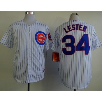 Cubs #34 Jon Lester White(Blue Strip) Cool Base Stitched MLB Jersey Cubs #34 Jon Lester White(Blue Strip) Cool Base Stitched MLB Jersey