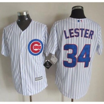 Cubs #34 Jon Lester White Strip New Cool Base Stitched MLB Jersey Cubs #34 Jon Lester White Strip New Cool Base Stitched MLB Jersey