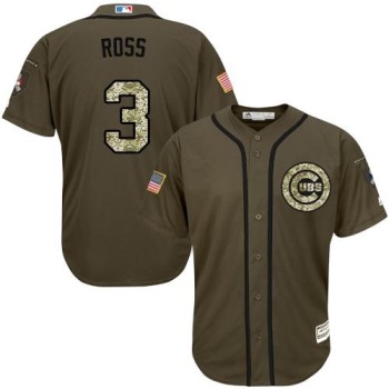 Cubs #3 David Ross Green Salute to Service Stitched MLB Jersey Cubs #3 David Ross Green Salute to Service Stitched MLB Jersey