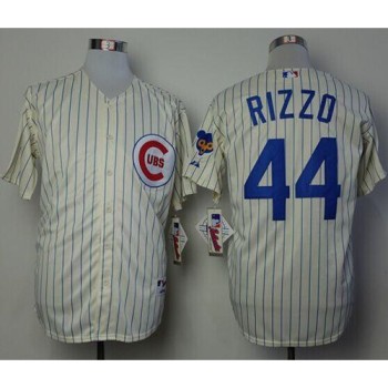 Cubs #44 Anthony Rizzo Cream 1969 Turn Back The Clock Stitched MLB Jersey Cubs #44 Anthony Rizzo Cream 1969 Turn Back The Clock Stitched MLB Jersey